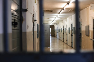 A prison hallway