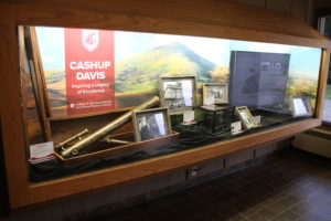 An exhibit of James Davis' artifacts.