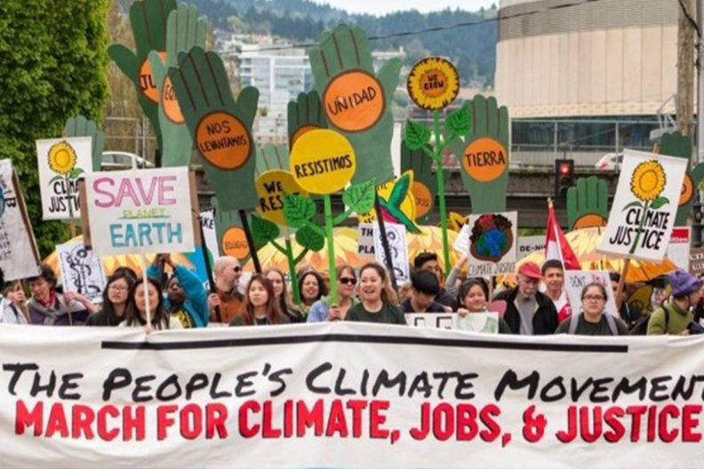 A climate march in San Francisco