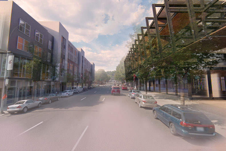 A rendering of a small luxury hotel in downtown Pullman.