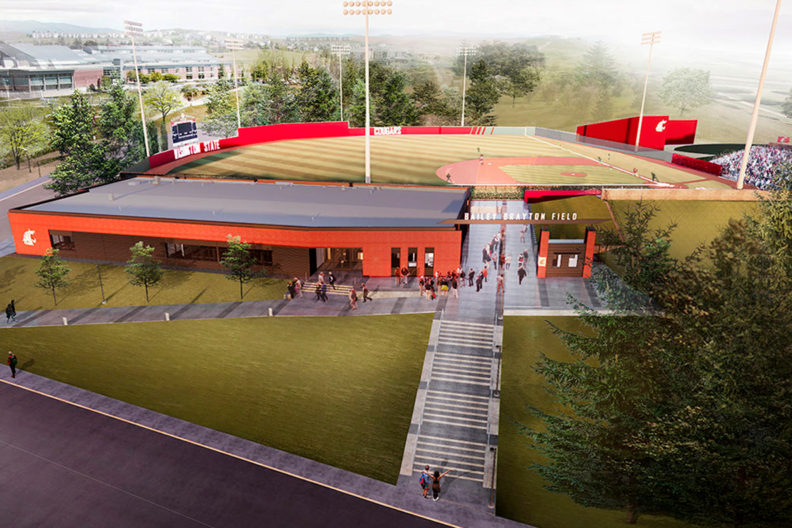 Rendering of the future Cougar Baseball Facility Project.