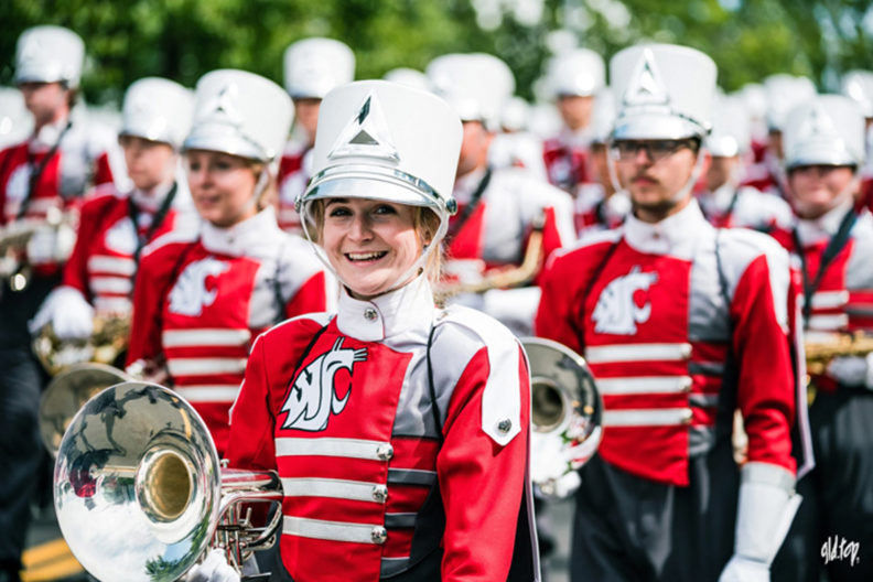 Members of the Cougar Marching Band.