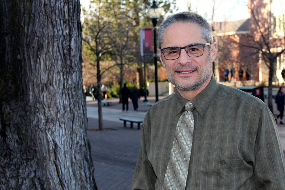 Closeup of Jeff Joireman on the WSU Pullman campus.