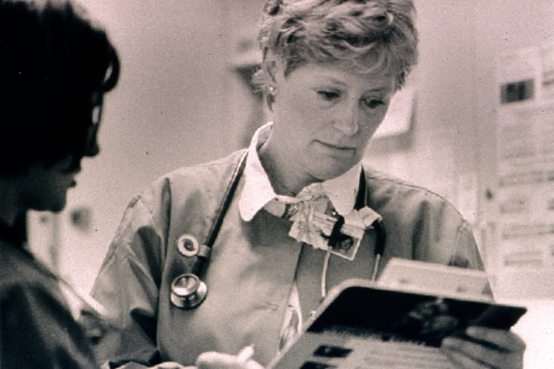 People’s Clinic co‑founder Margaret Bruya at the clinic in an undated photo.