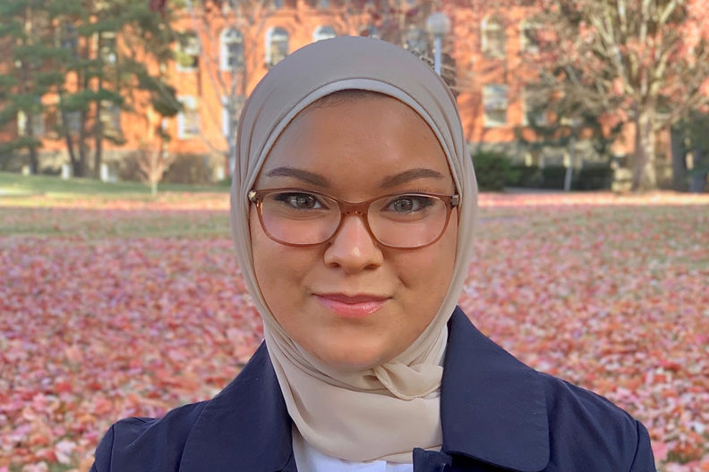 Closeup of Sarah Fakhoury