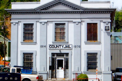 A rural county jailhouse.