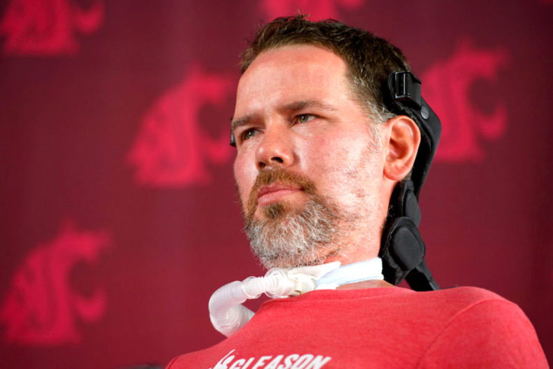 Closeup of Steve Gleason.