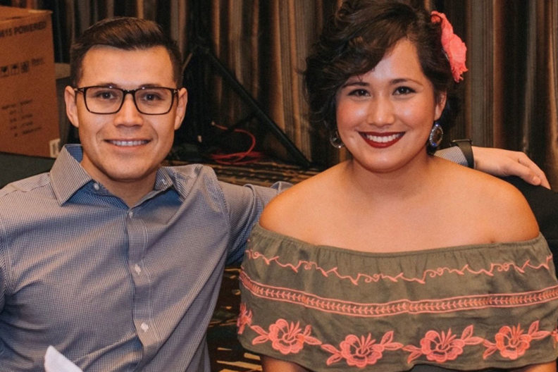 Closeup of Edwardo and Margarita Magana.