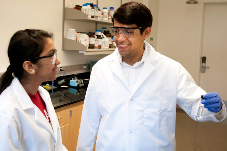 PhD student and first author Mehnaz Shams and Professor Chowdhury.