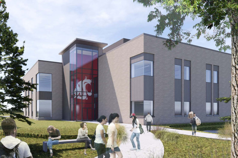The proposed design for WSU Tri-Cities new $30 million academic building