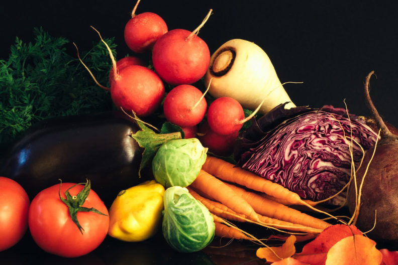 An assortment of fresh vegetables.