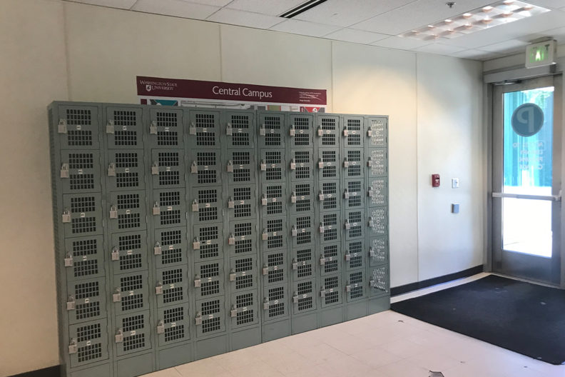 A row of lockers