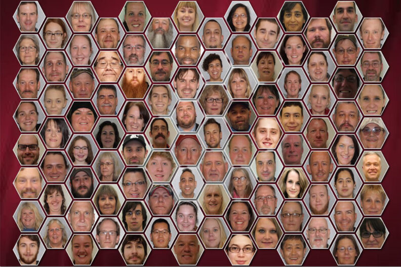 Individual closeups of Facility Services Custodial employees.