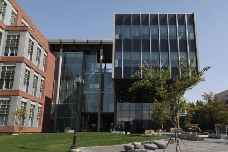 Front view of new Plant Sciences Building