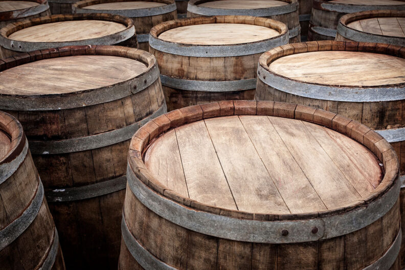 Wine barrels