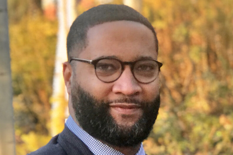 Closeup of Trymaine Gaither