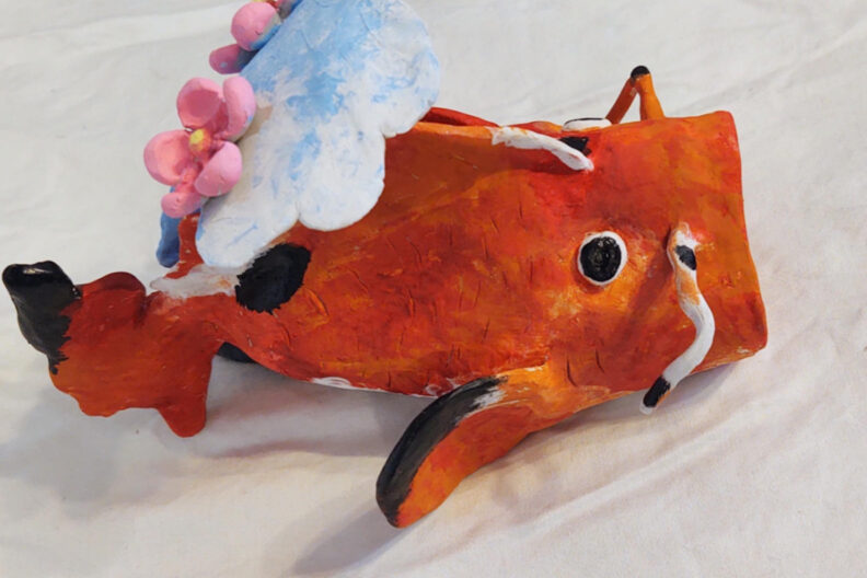 A student-made piece of pottery
