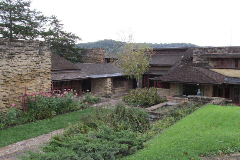 A home designed by Frank Lloyd Wright in Wisconsin.