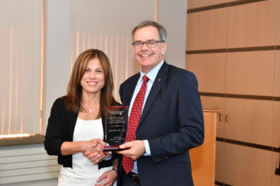 Dr. Kim Christen and Vice President for Research Chris Keane