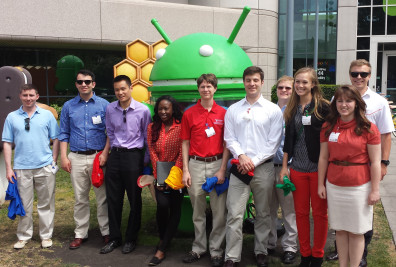 Frank Scholars enjoy the day at Google Ventures with WSU College of Business alumnus Danny Navaro.
