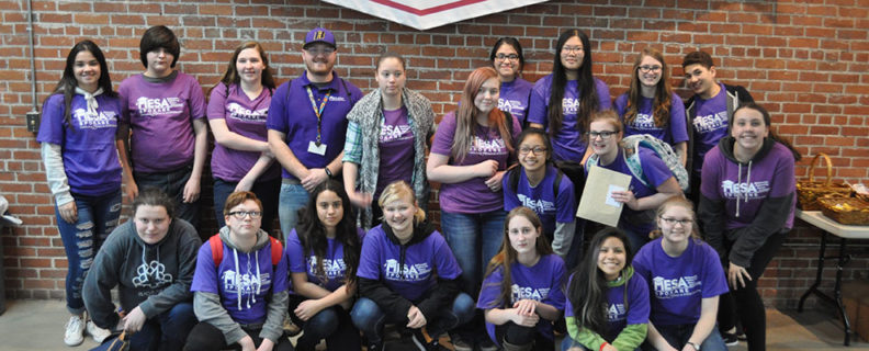 purple shirt team at MESA 2018