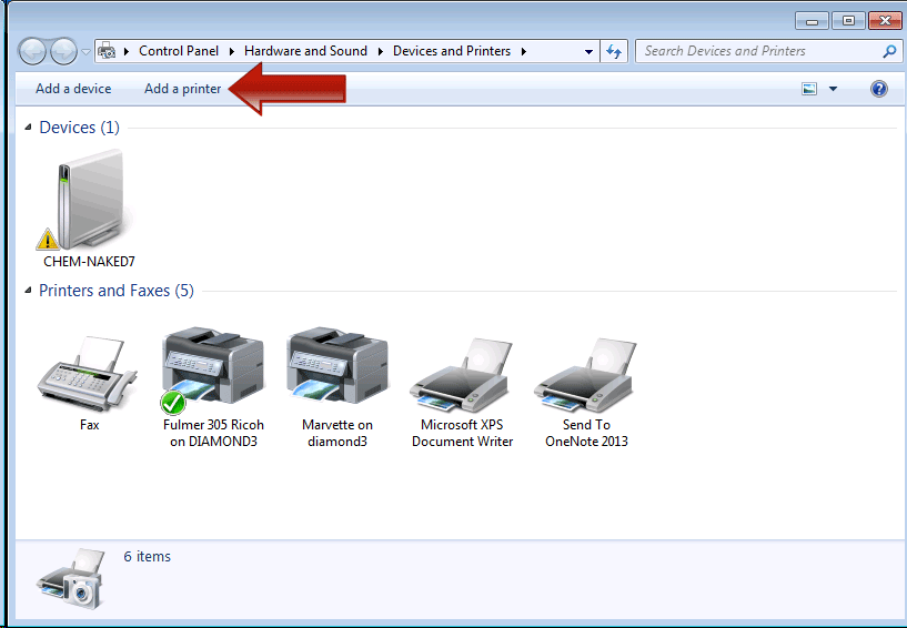 Click on Add a Printer
