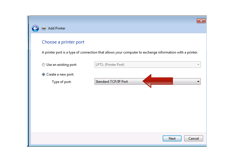 Add a new TCP/IP port