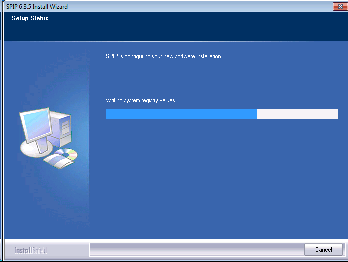 Watch the application install.