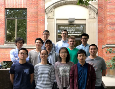 Di Wu's research group in front of the WSU Voiland School