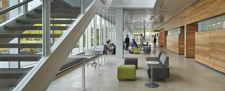 WSU Health Sciences Spokane lobby in pharmacy building