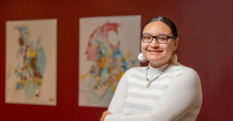 Ermia Butler at the Native American Center at WSU. Photo by Robert Hubner