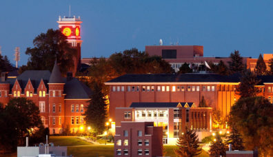 WSU Campus at dusk