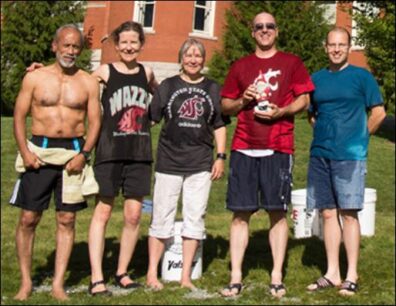 Group photo for Ice Bucket Challenge.