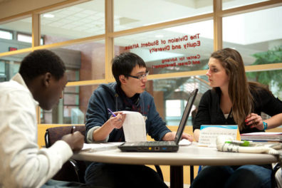 students working together